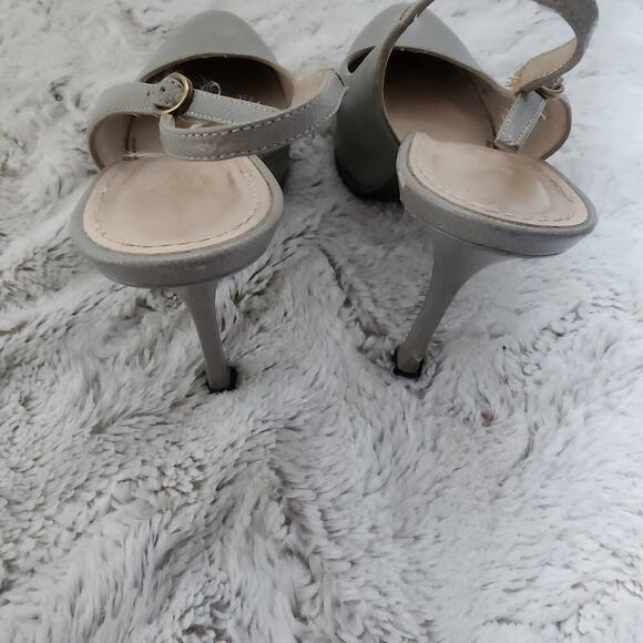 YVES SAINT LAURENT LEATHER GRAY PLATFORM HEEL SIZE 36 (6) - Picture 4 of 14